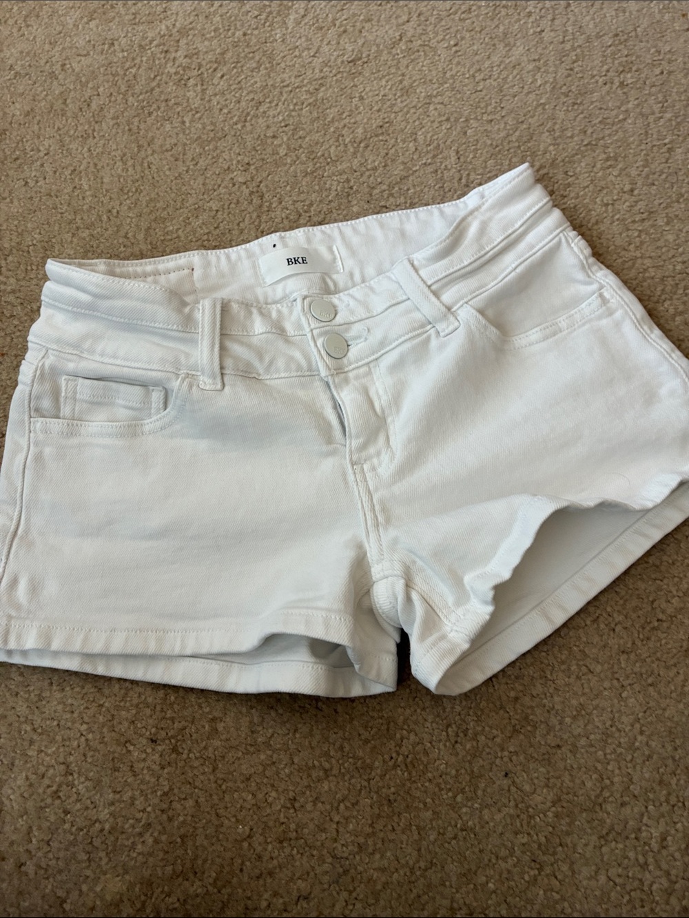 BKE White Denim Jean Shorts